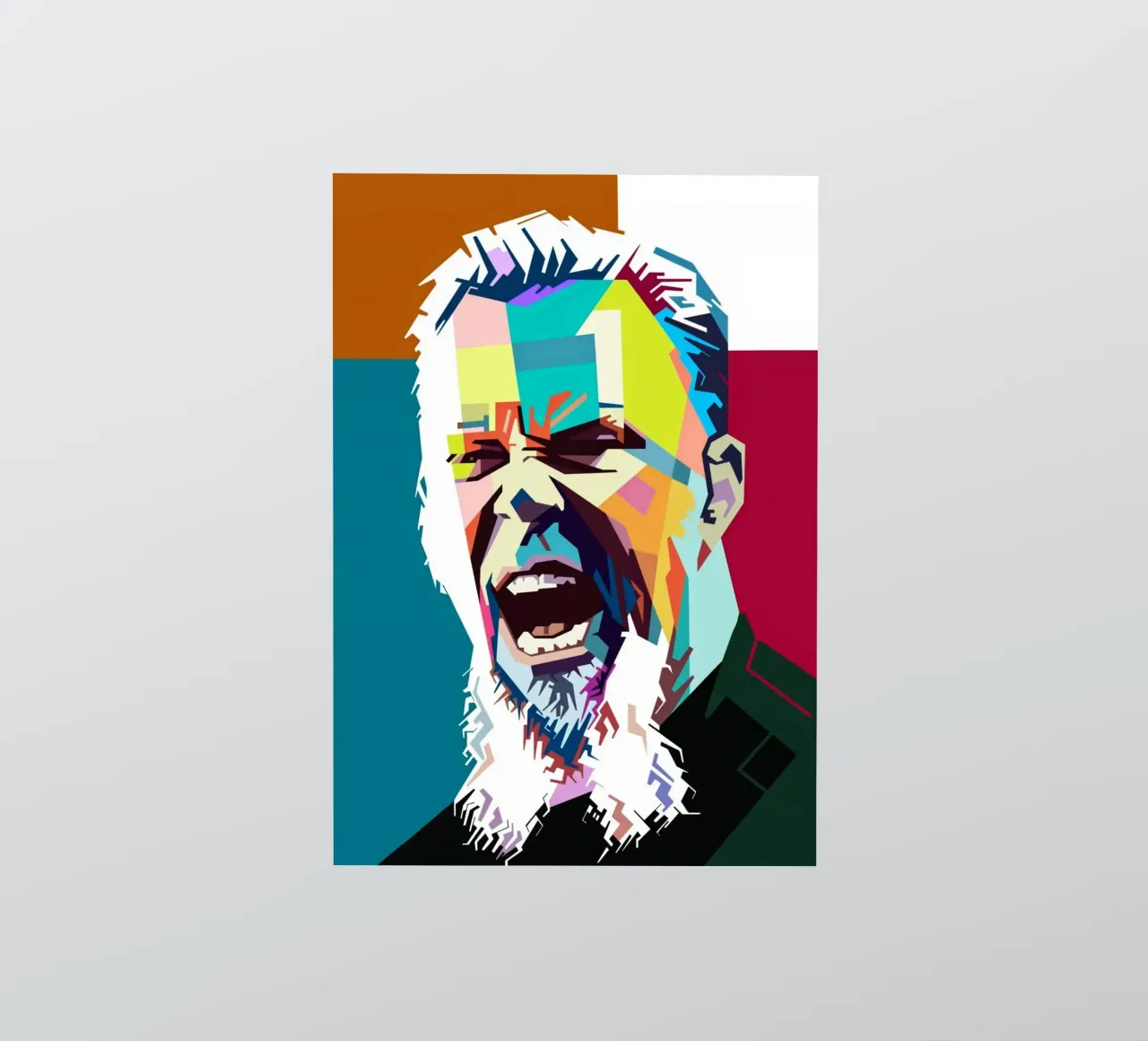 James Hetfield Metallica pop art sticker by Hantamrata