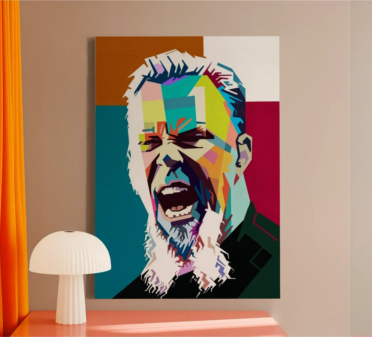 James Hetfield Metallica pop art canvas by Hantamrata