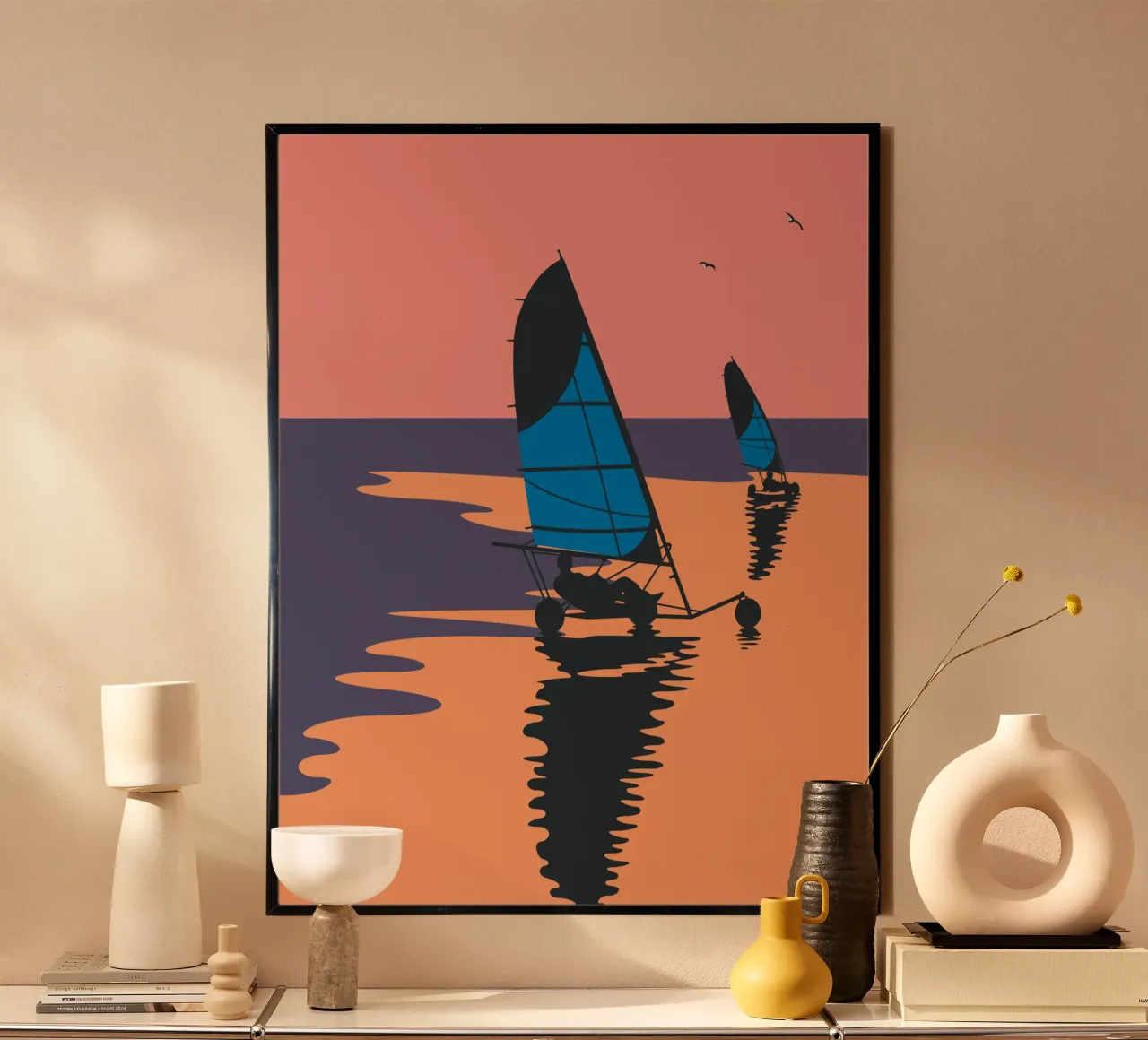 Barche a vela carta hahnemühle da Fabienne Petit
