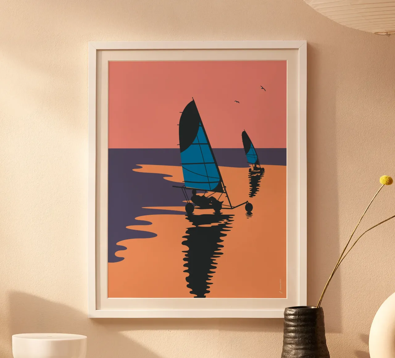 Barche a vela carta hahnemühle da Fabienne Petit