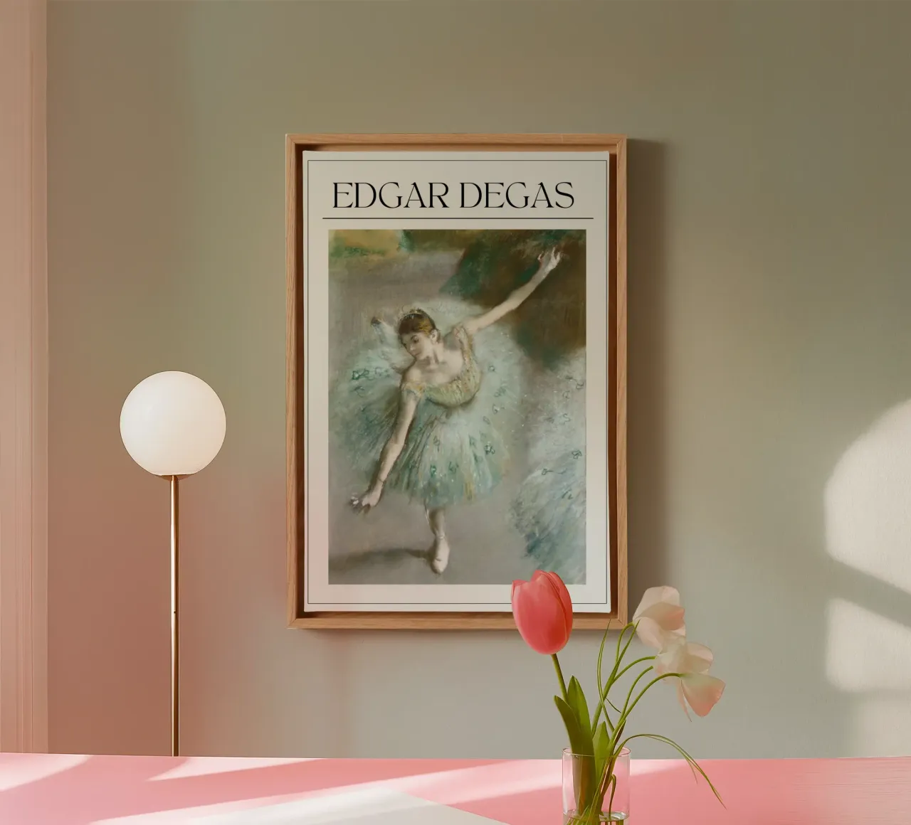 The Dancer - Edgar Degas canvas with Floater frame by Second Canvas