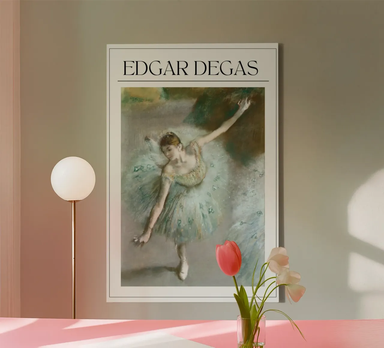The Dancer - Edgar Degas canvas with Floater frame by Second Canvas