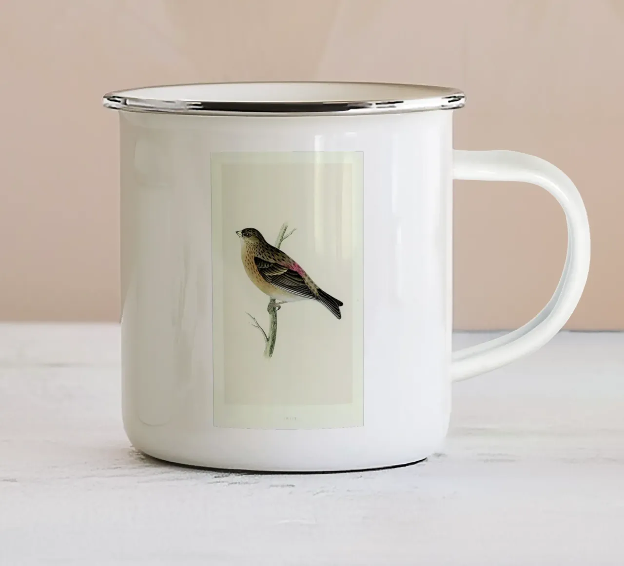 Perching Bird tazza in smalto da Flora & Fauna