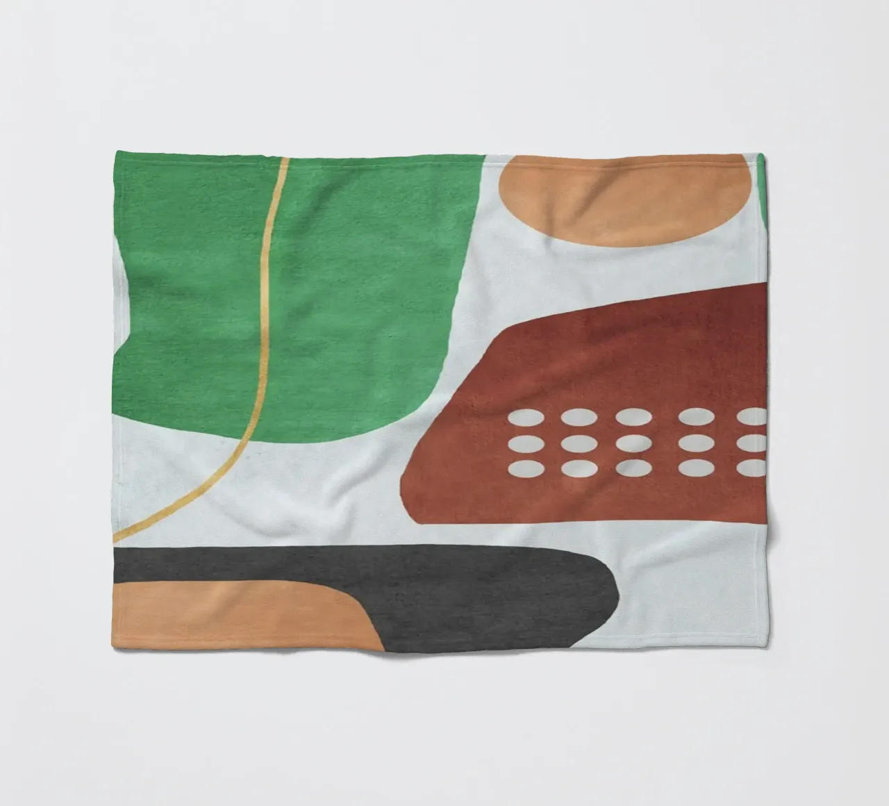 Abstract geometric  earth tones fleecedeken van ramosashop