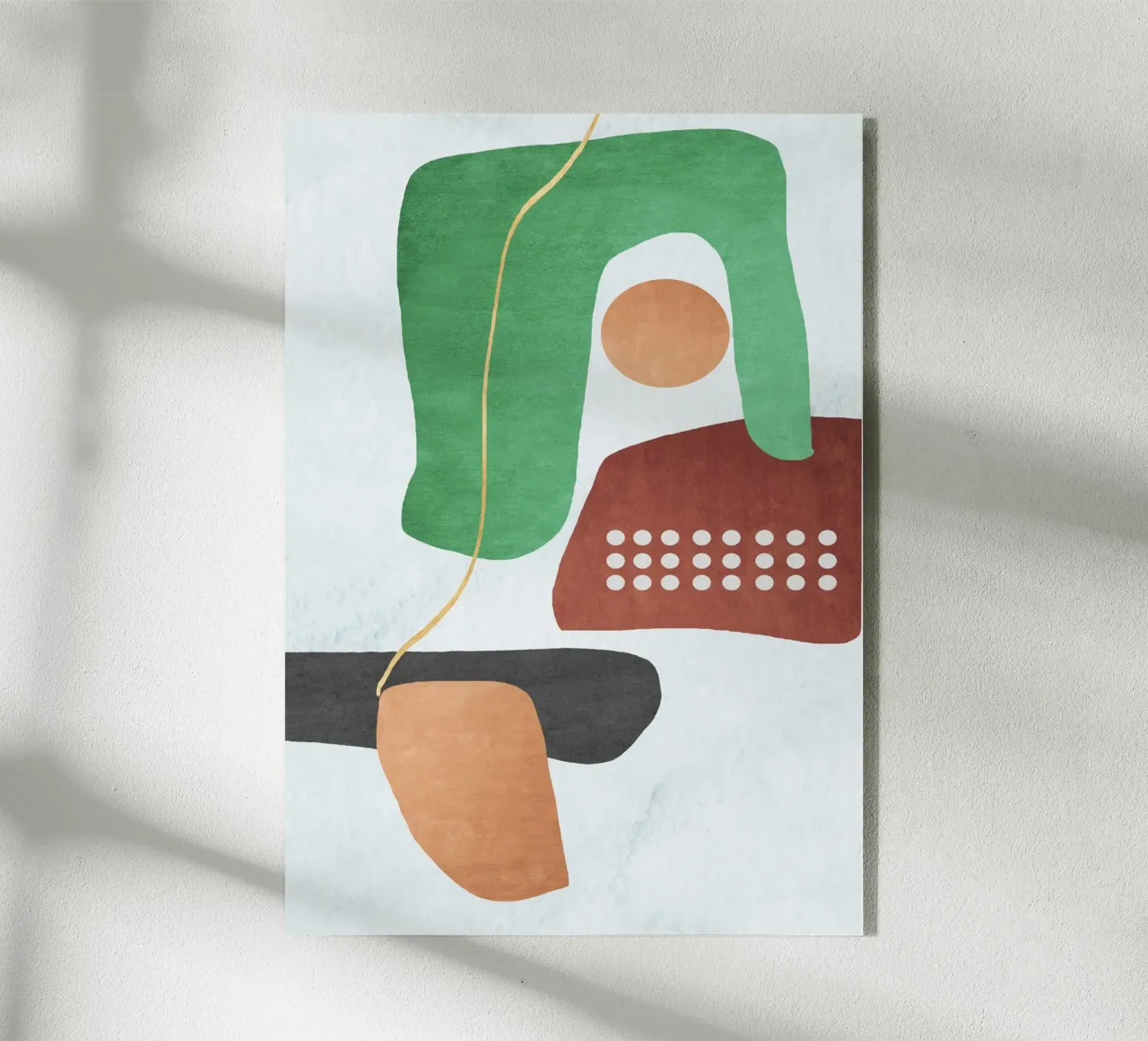 Abstract geometric  earth tones plexiglass da ramosashop