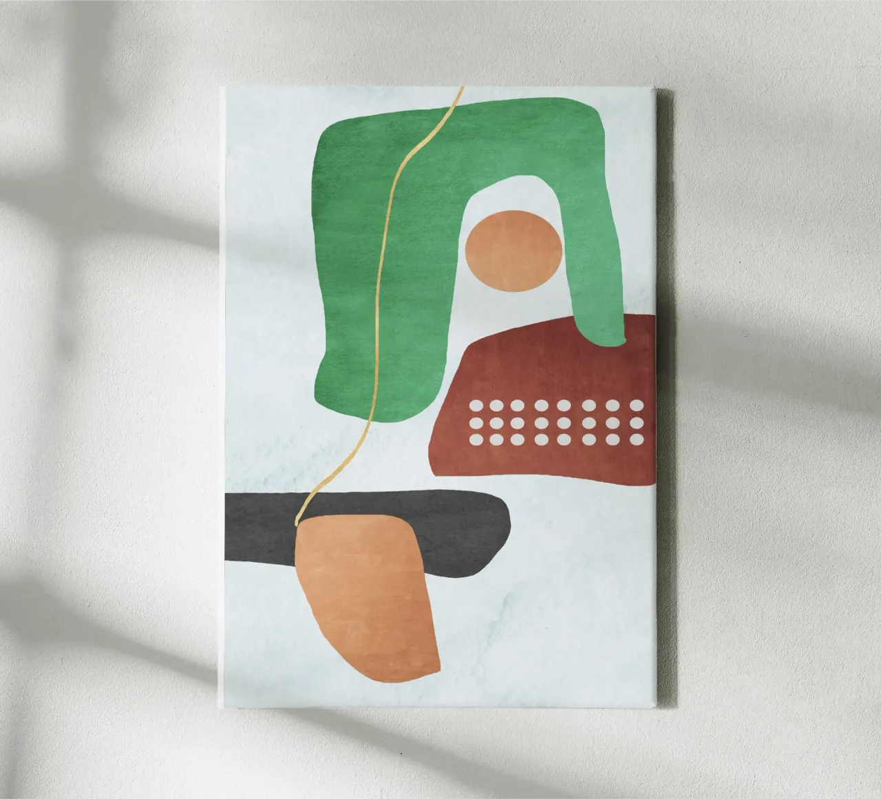 Abstract geometric  earth tones canvas by ramosashop