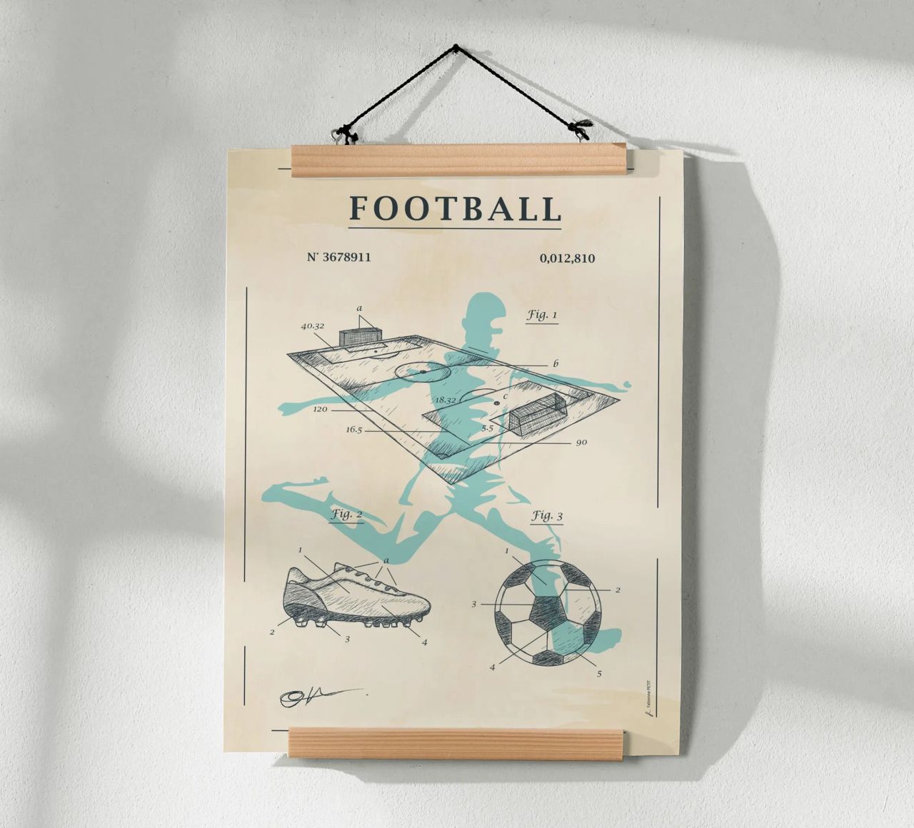 Brevet du football poster de Fabienne Petit