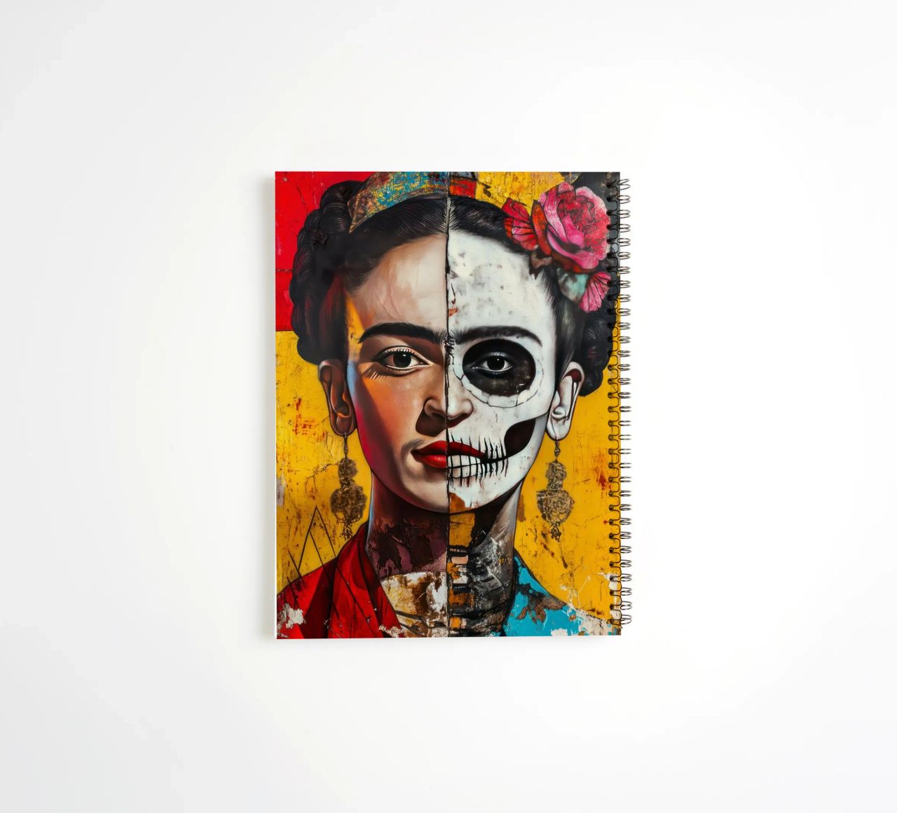 Duality of the Soul – Icon in the Mirror of Life and Death spiral notebook by Modern Muse