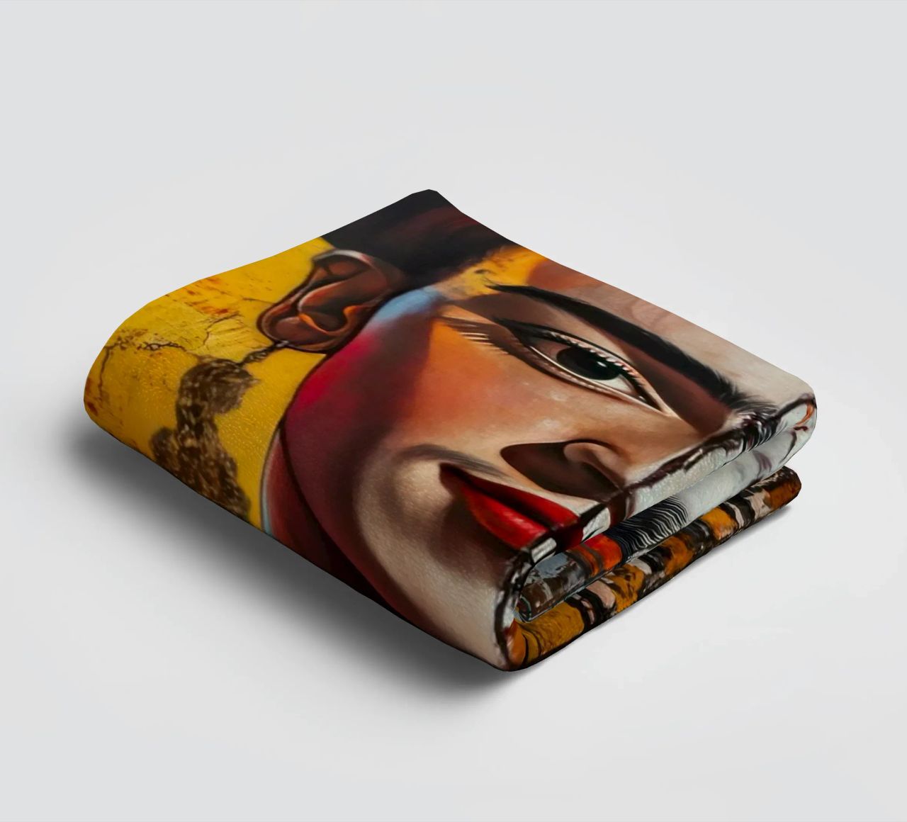 Duality of the Soul – Icon in the Mirror of Life and Death towel by Modern Muse