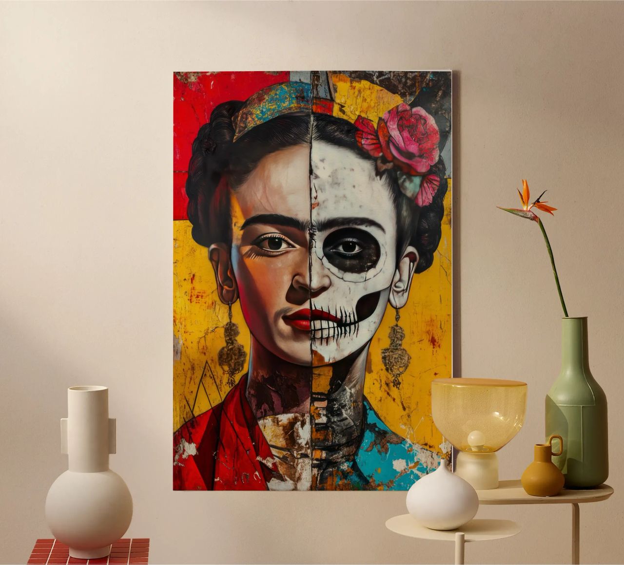 Duality of the Soul – Icon in the Mirror of Life and Death canvas by Modern Muse