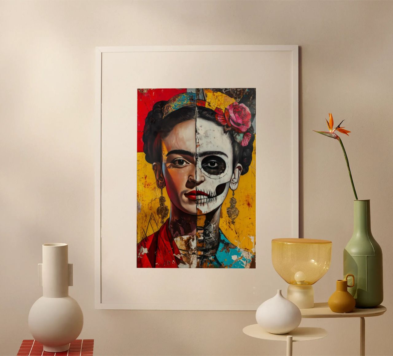Duality of the Soul – Icon in the Mirror of Life and Death poster by Modern Muse