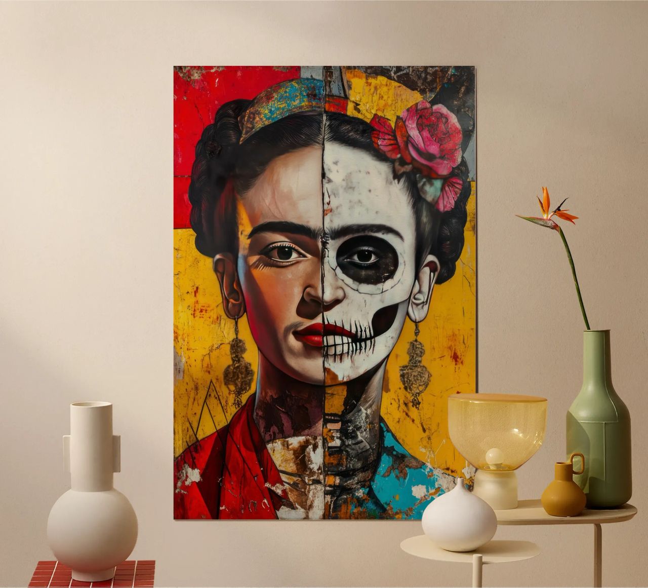 Duality of the Soul – Icon in the Mirror of Life and Death poster by Modern Muse