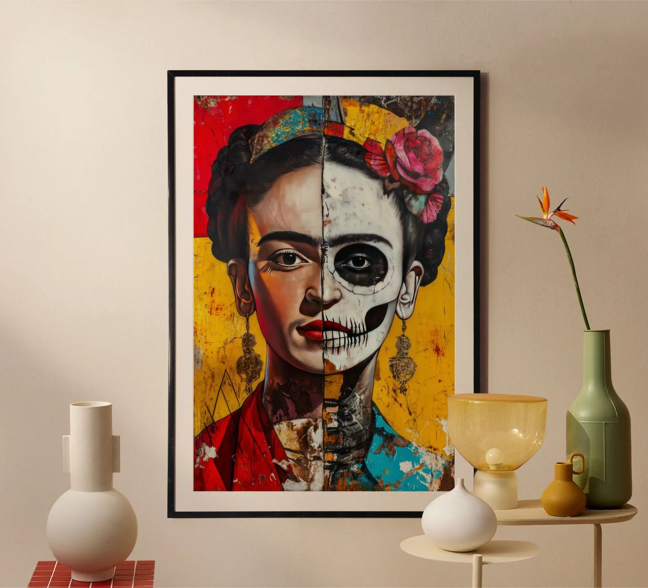 Duality of the Soul – Icon in the Mirror of Life and Death poster by Modern Muse