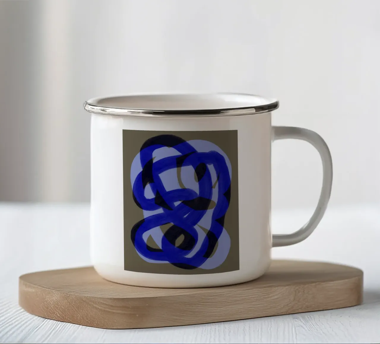 Lines 4 tazza in smalto da Studio Memb