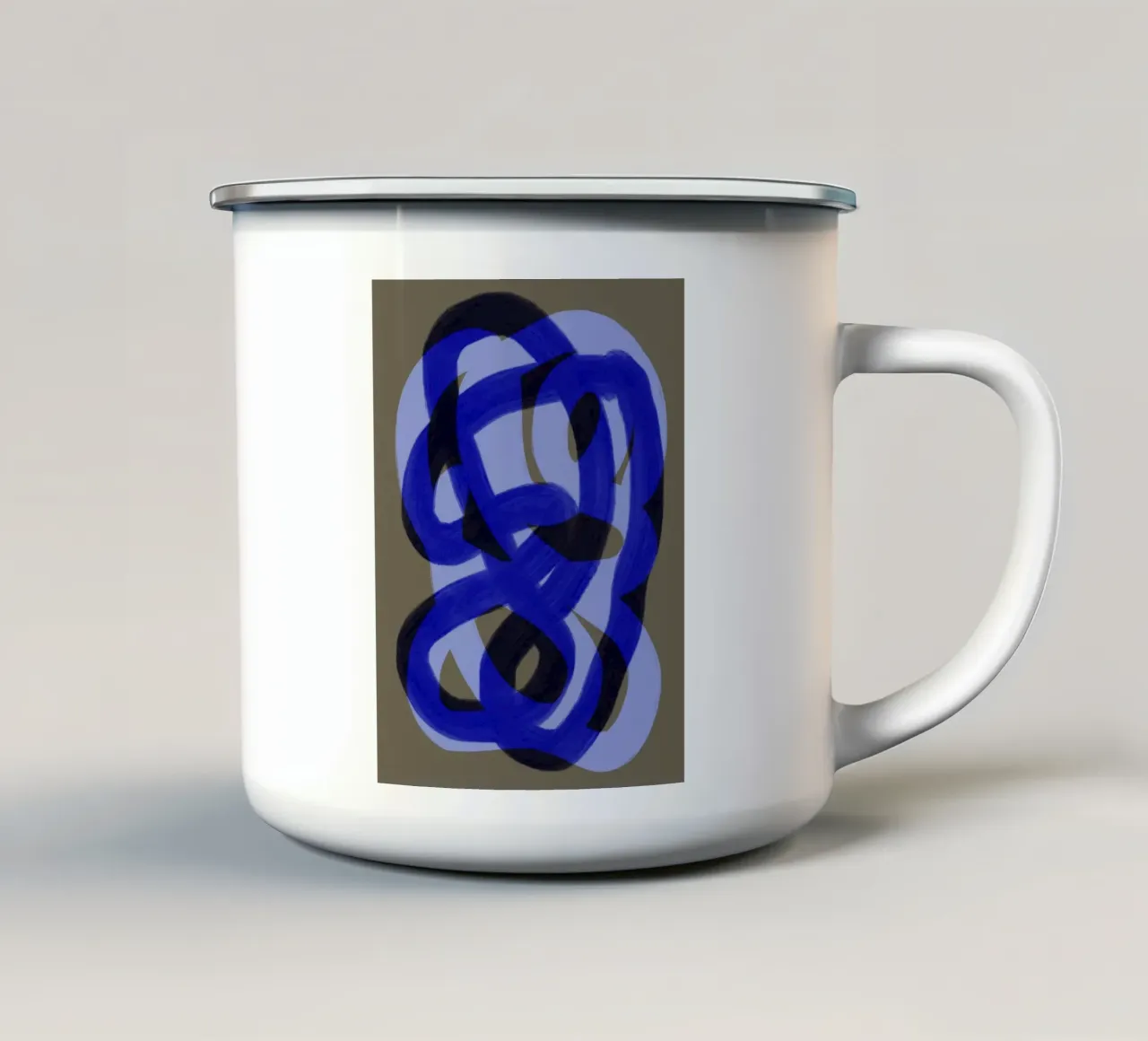 Lines 4 tazza in smalto da Studio Memb