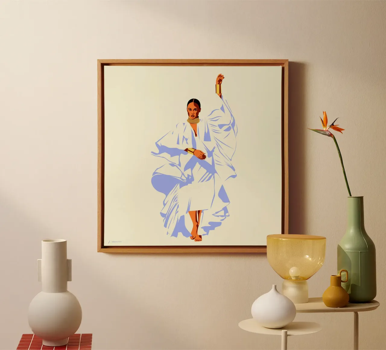 Afro Rumba canvas met Baklijst van Fabienne Petit