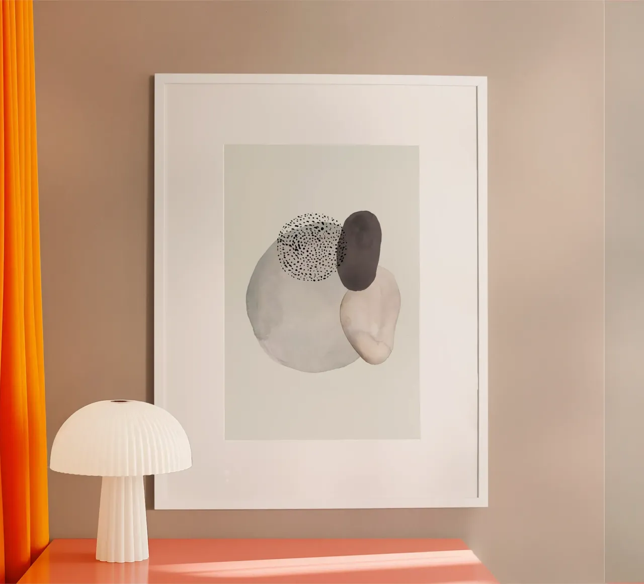 Pastels I poster met houten frame van Graphite