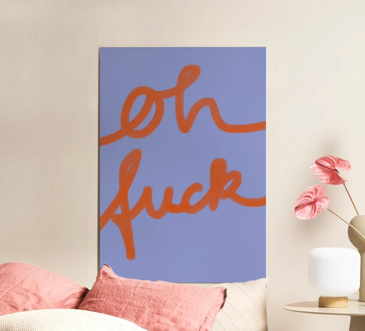 Oh fck poster con telaio in legno da Studio Memb
