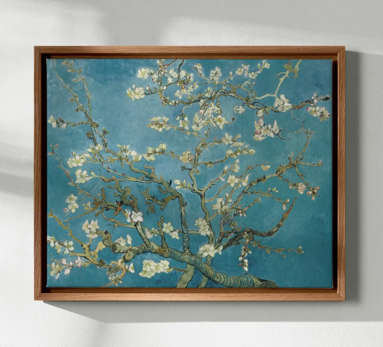 Mandorlo in fiore - Vincent van Gogh tela con Cornice a cassetta da Second Canvas