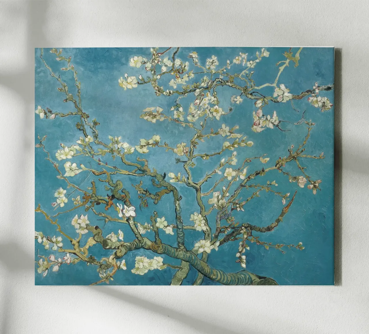 Mandorlo in fiore - Vincent van Gogh tela con Cornice a cassetta da Second Canvas