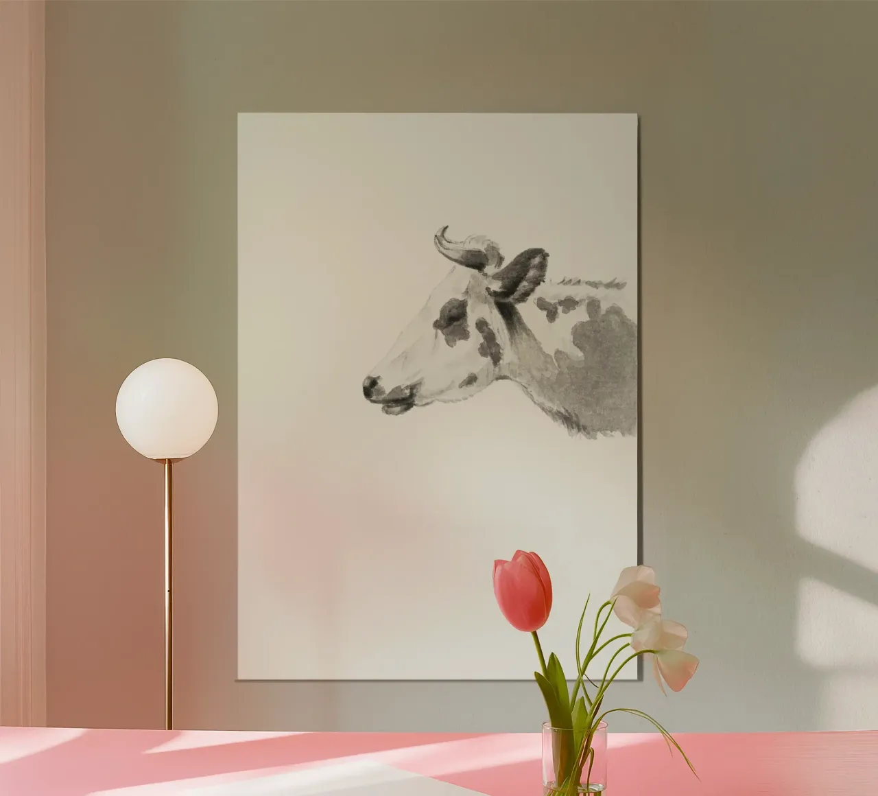 Head of a cow poster da Second Canvas