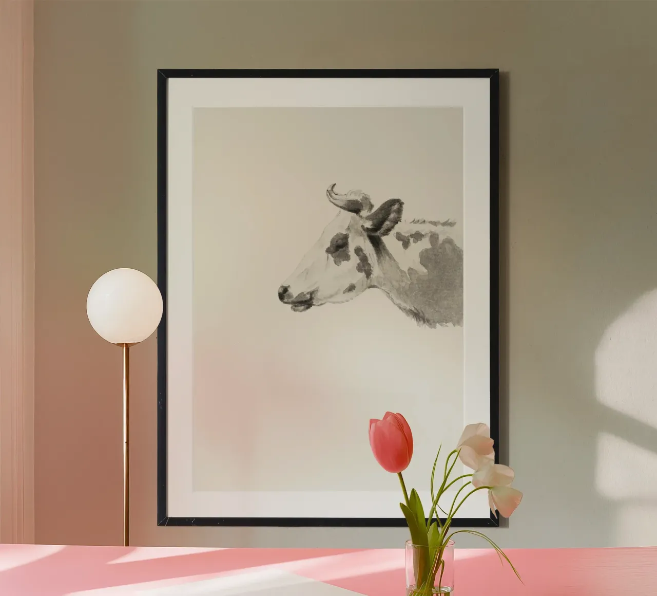 Head of a cow poster da Second Canvas
