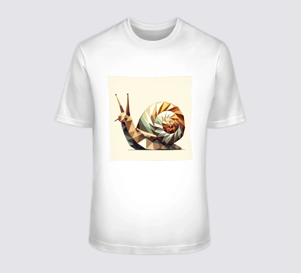 Lumaca geometrica - Opera d'arte stilizzata low-poly t-shirt da namosh