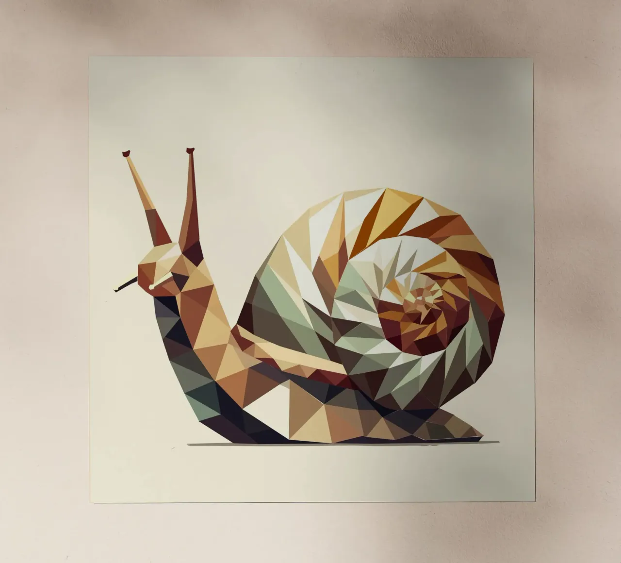 Lumaca geometrica - Opera d'arte stilizzata low-poly pellicola backlit da namosh