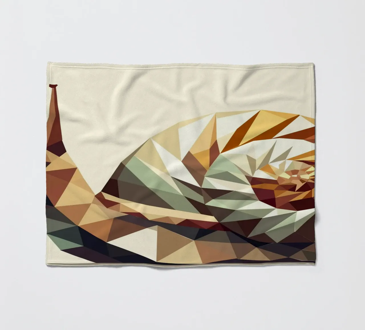 Lumaca geometrica - Opera d'arte stilizzata low-poly coperta in pile da namosh