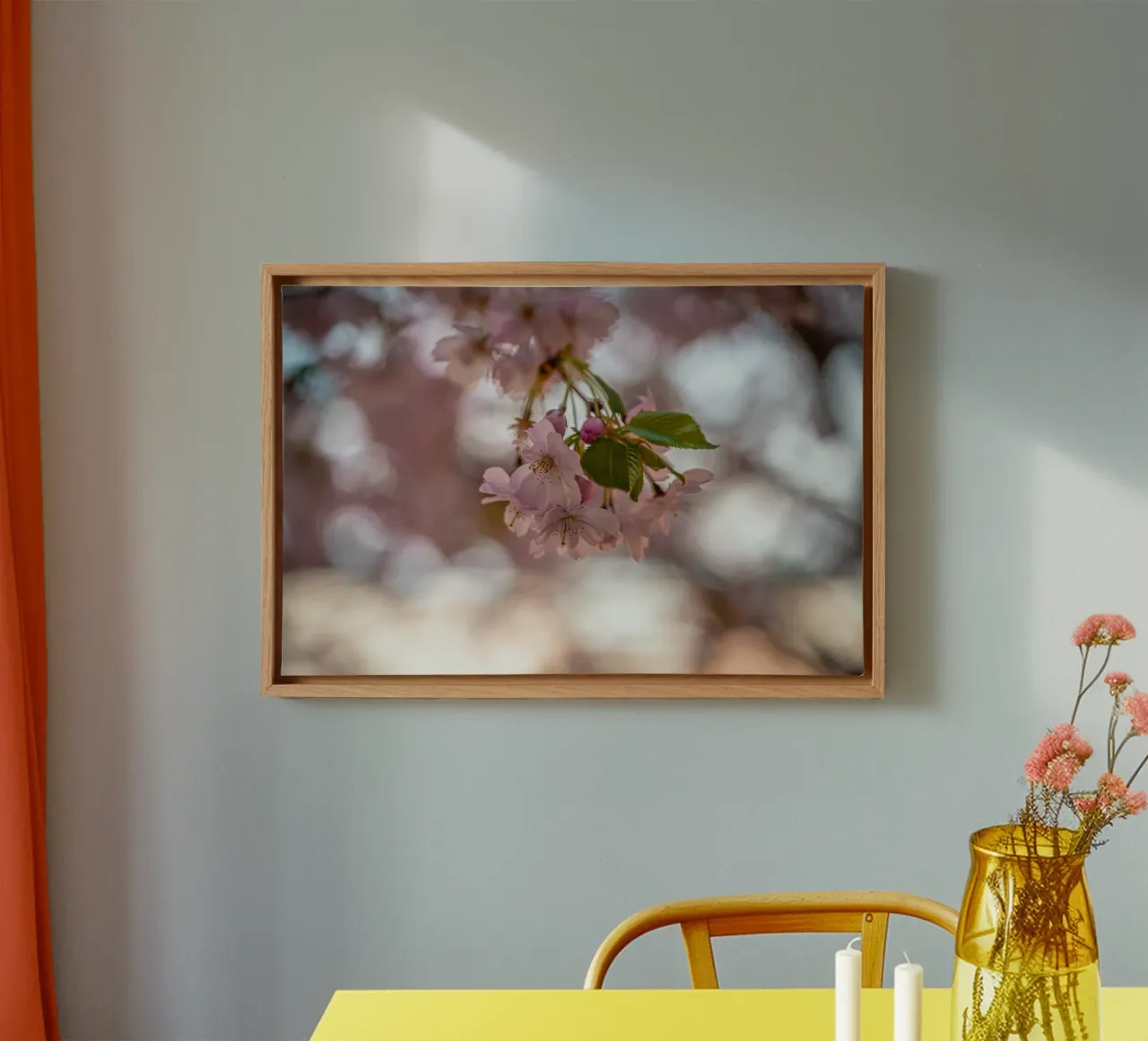 Fiori di ciliegio rosa tela con Cornice a cassetta da Marcus Beckert | Fotografie