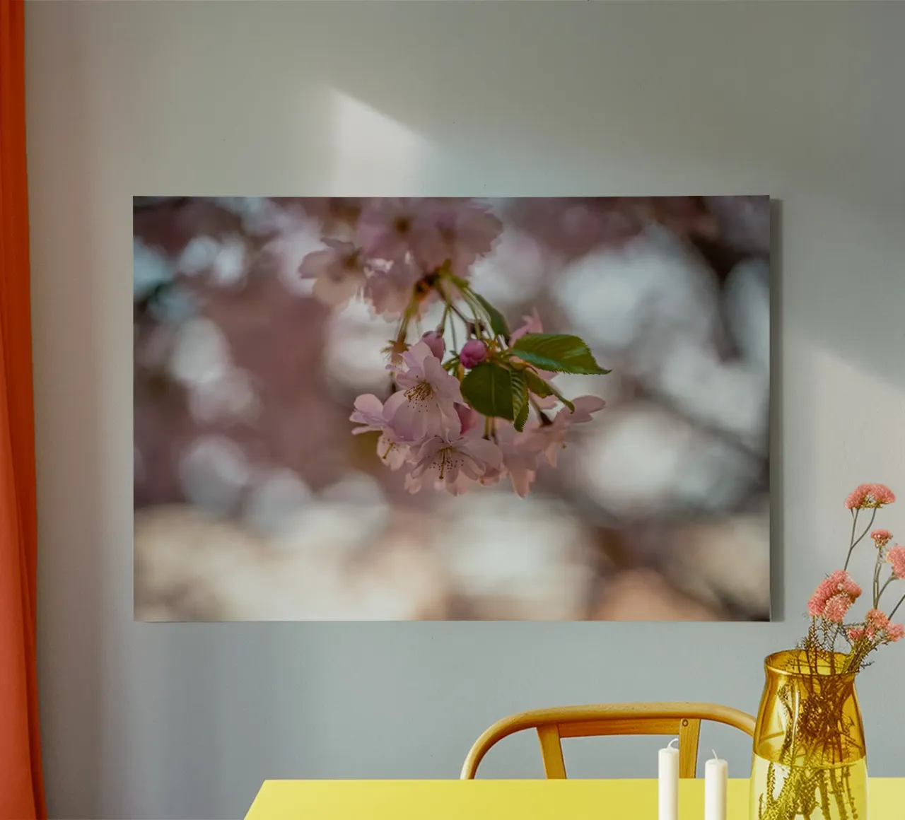 Fiori di ciliegio rosa tela con Cornice a cassetta da Marcus Beckert | Fotografie