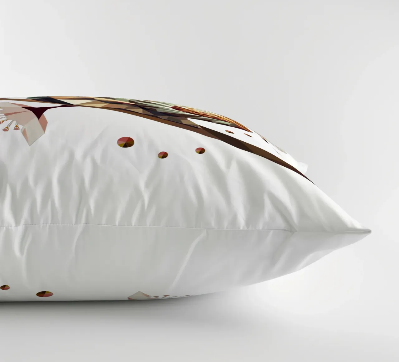 Snail on a flowering branch - spring meets low-poly decorative cushion by namosh