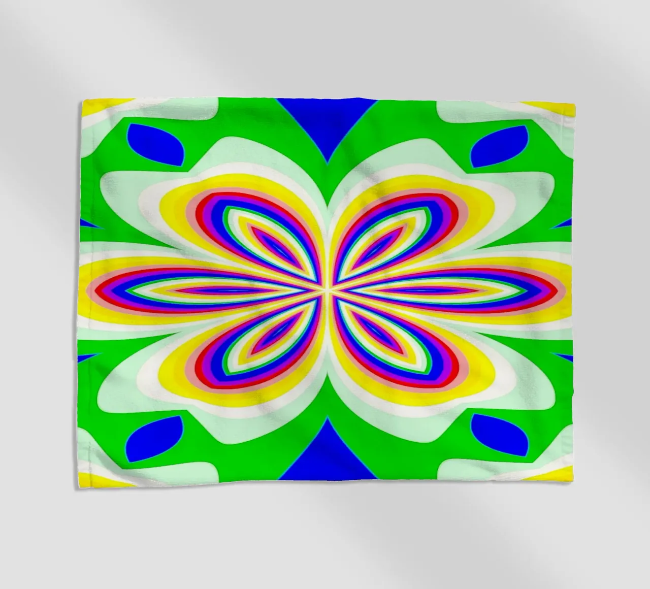 Caleidoscopio dai colori vivaci verde-blu-giallo-rosso-bianco telo mare da Gürsel Yesil Digital Art