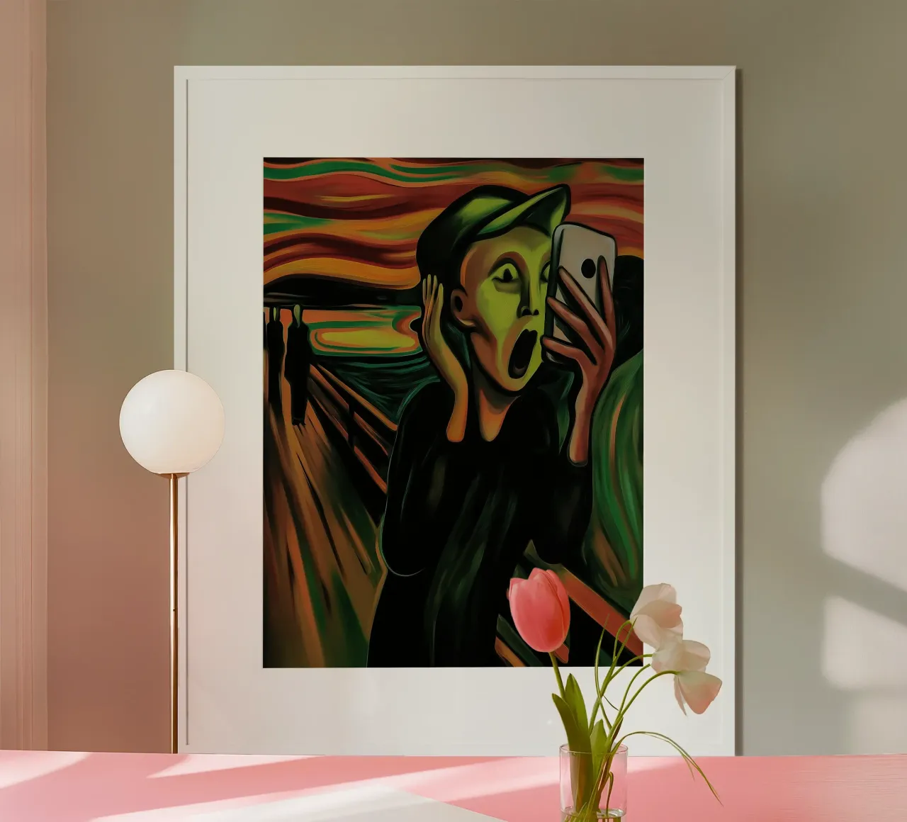 L'urlo | L'urlo | 2025 - Ispirato a Edward Munch poster con telaio in legno da Autofocus
