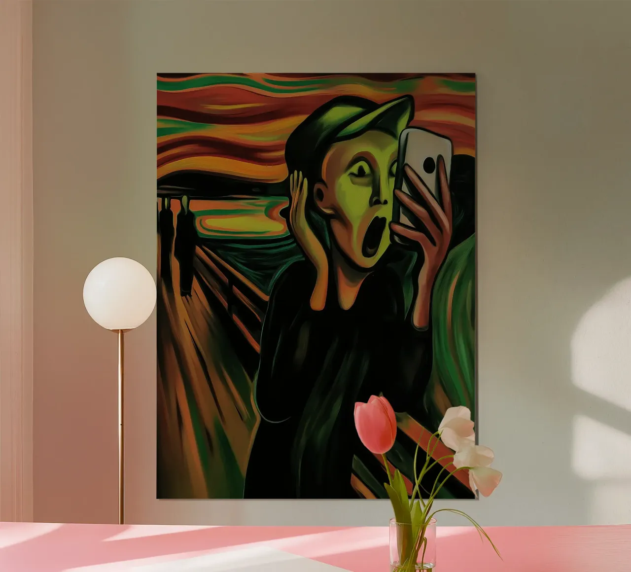 L'urlo | L'urlo | 2025 - Ispirato a Edward Munch poster con telaio in legno da Autofocus