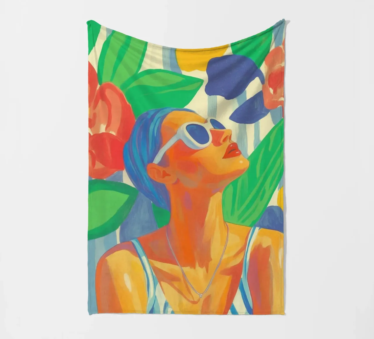 Umore estivo femminile coperta in pile da Carinaprint