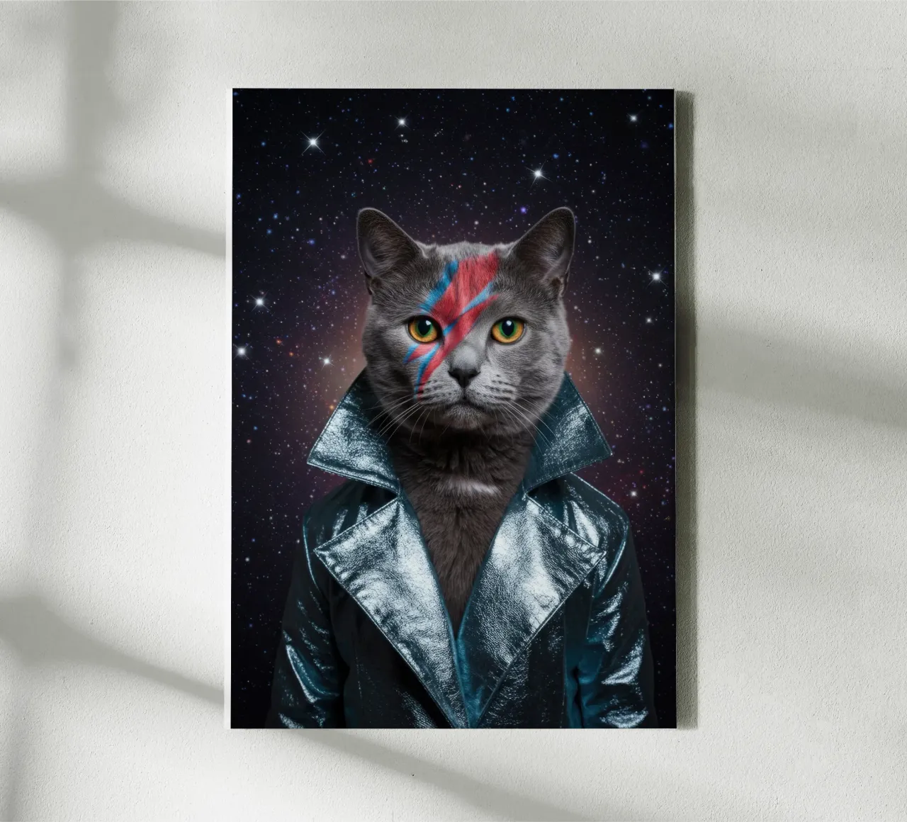 Star Cat canvas with Floater frame by Pawtrait Studio