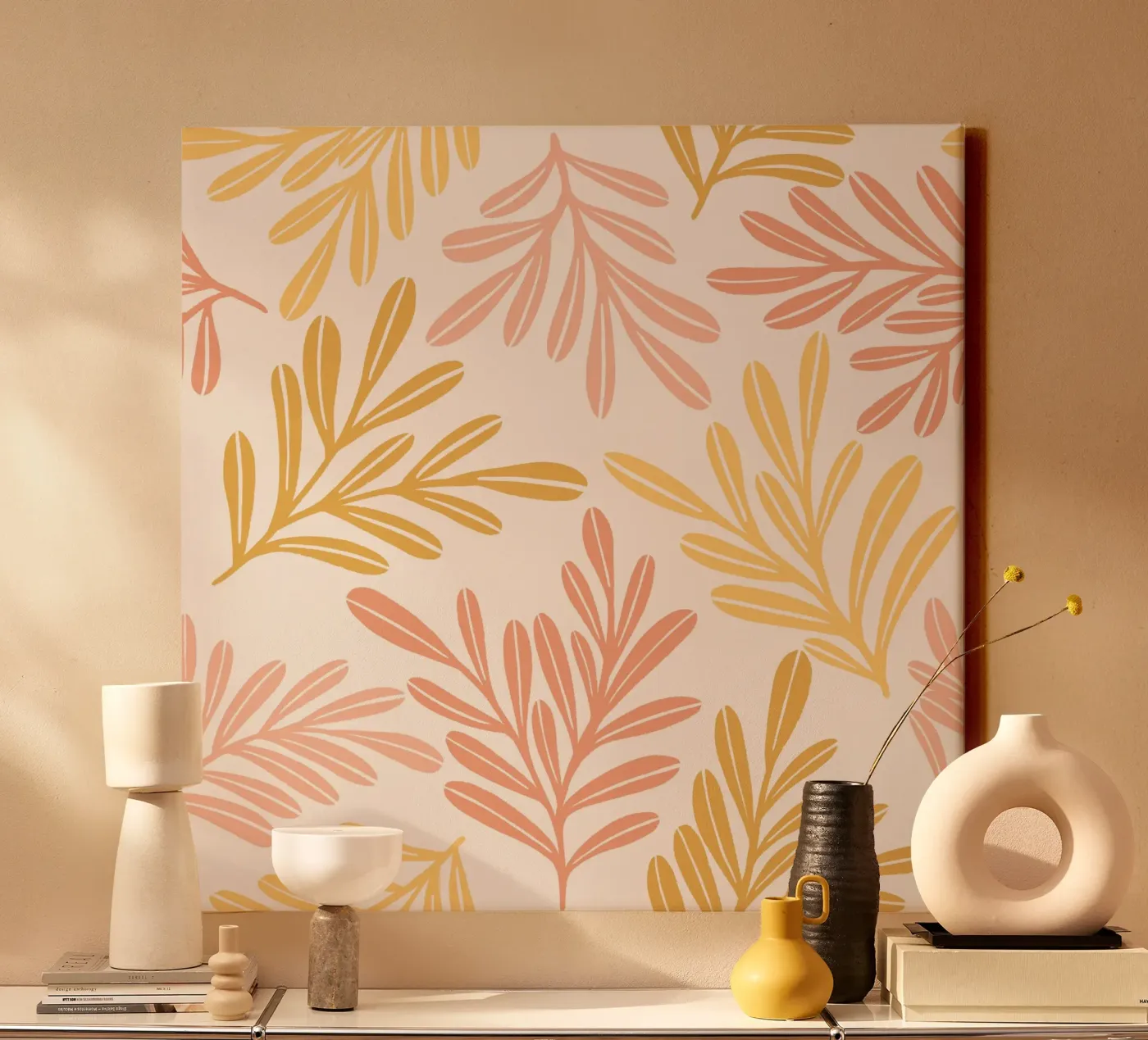 Warm Leaf Harmony canvas by Wackapacka