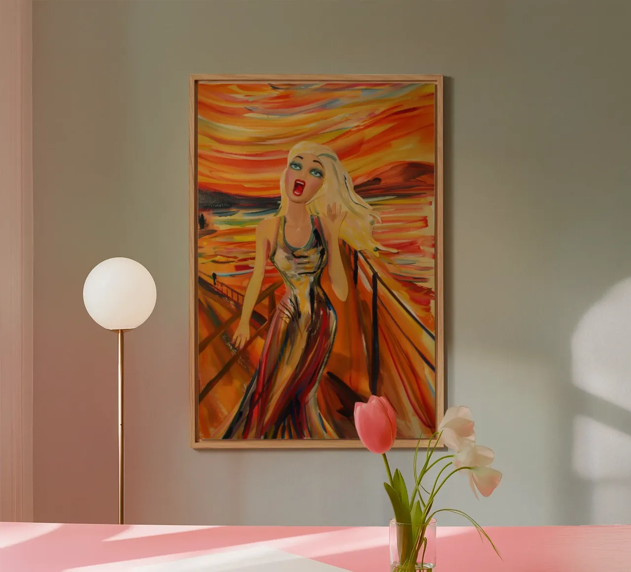 L'urlo di Barbie | Ispirato a Edward Munch alluminio dibond da Autofocus
