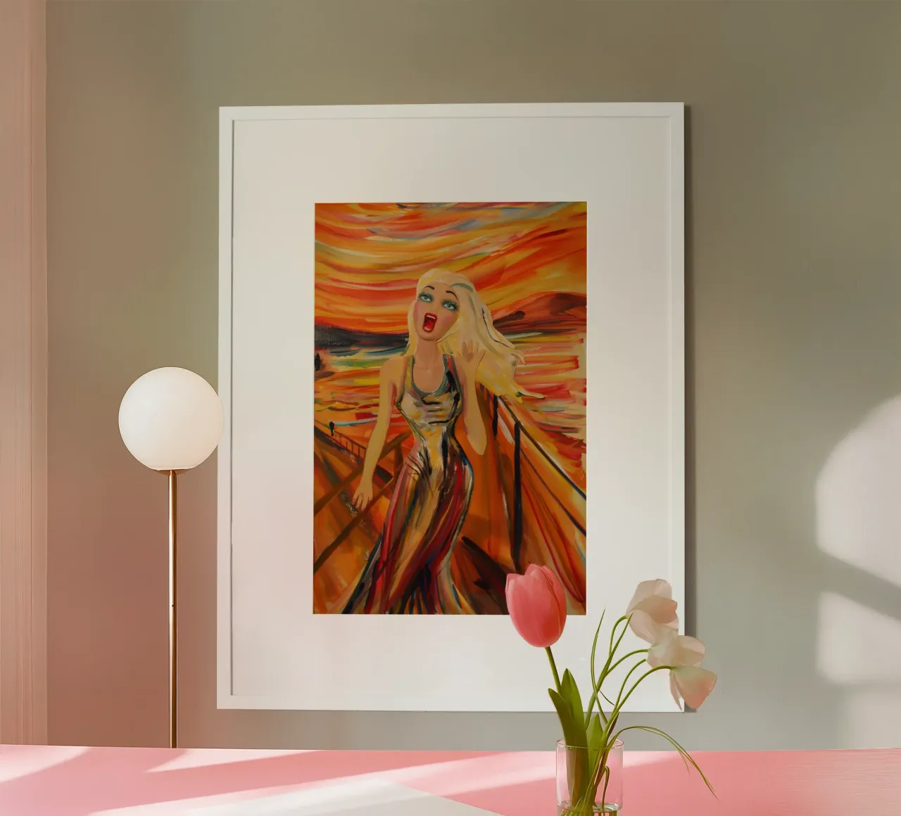 L'urlo di Barbie | Ispirato a Edward Munch carta hahnemühle da Autofocus