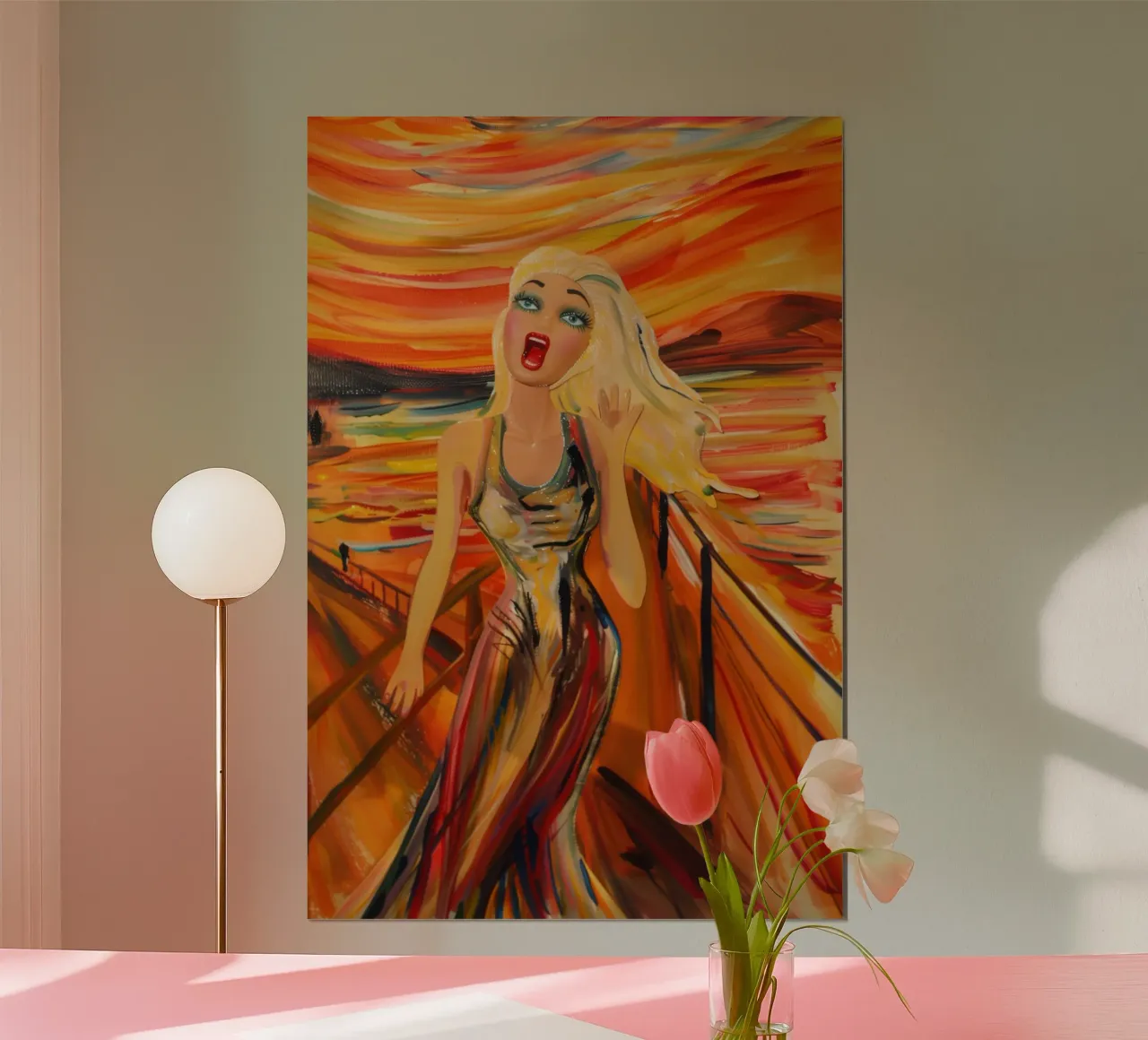 L'urlo di Barbie | Ispirato a Edward Munch carta hahnemühle da Autofocus