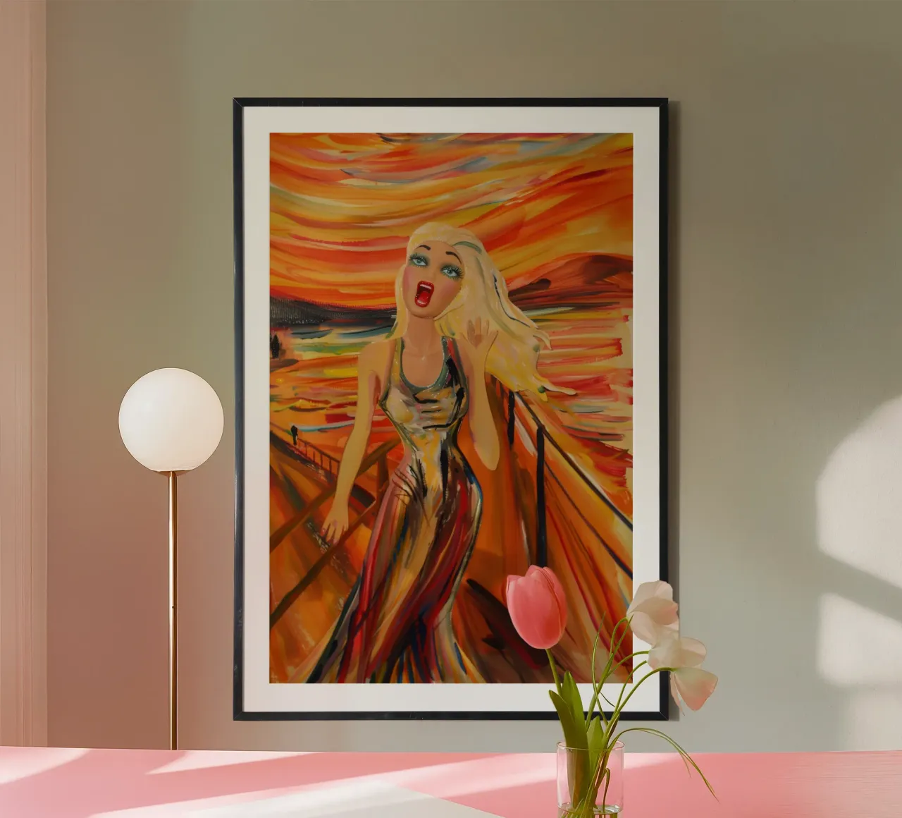 L'urlo di Barbie | Ispirato a Edward Munch carta hahnemühle da Autofocus