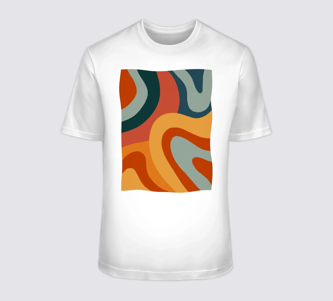 Linee ondulate retrò t-shirt da Wackapacka
