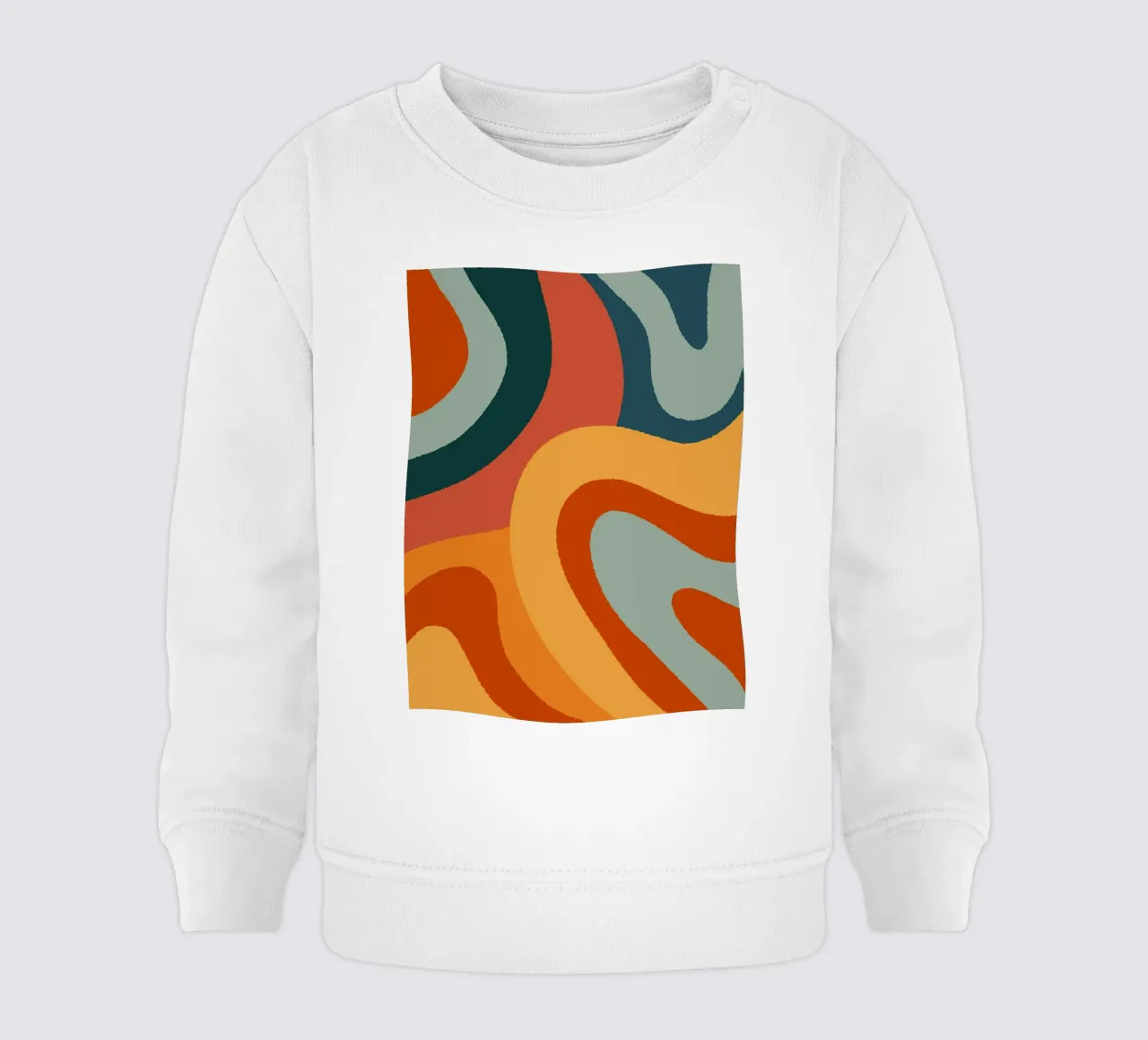 Linee ondulate retrò felpa neonato da Wackapacka