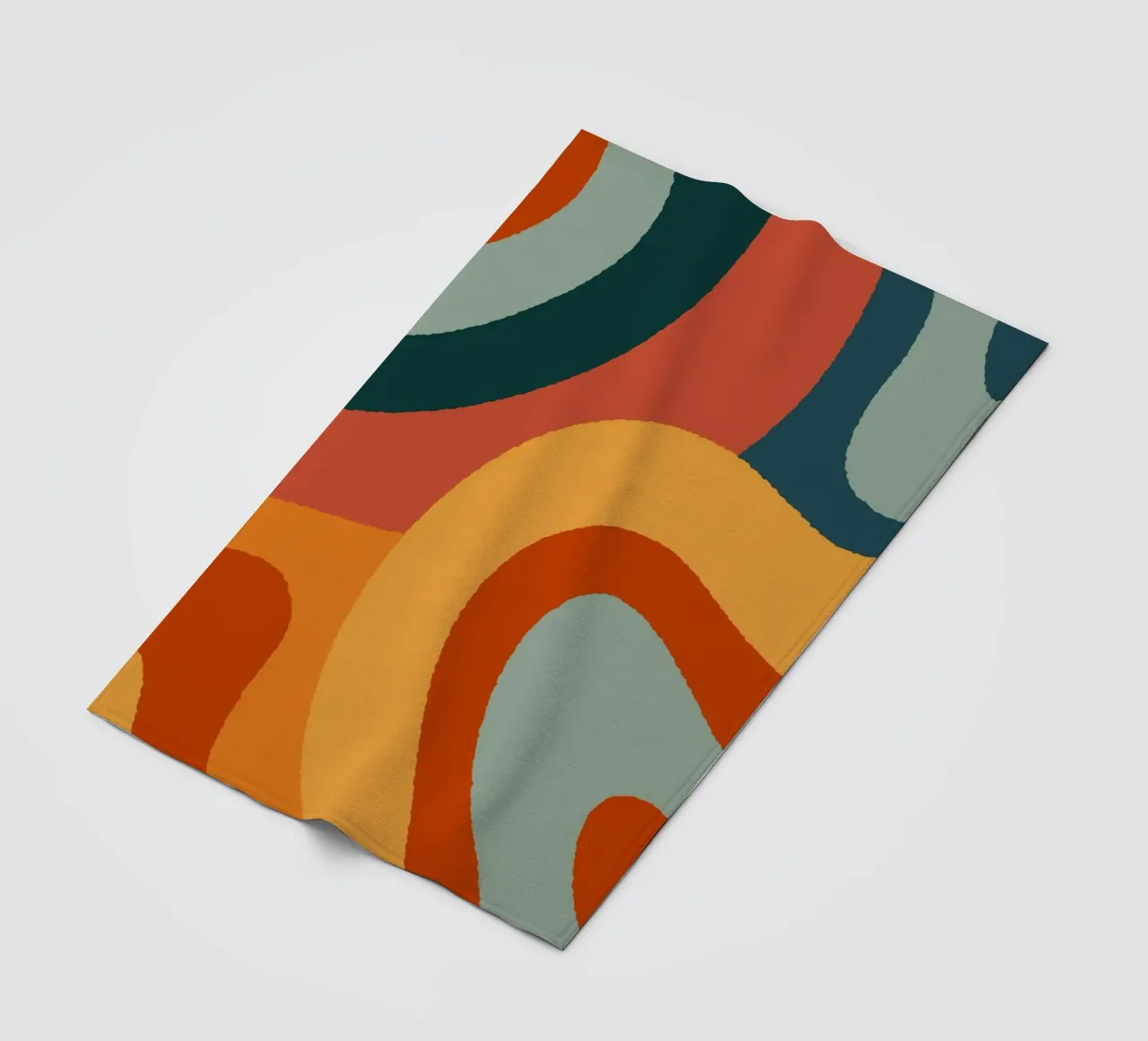 Linee ondulate retrò coperta in pile da Wackapacka