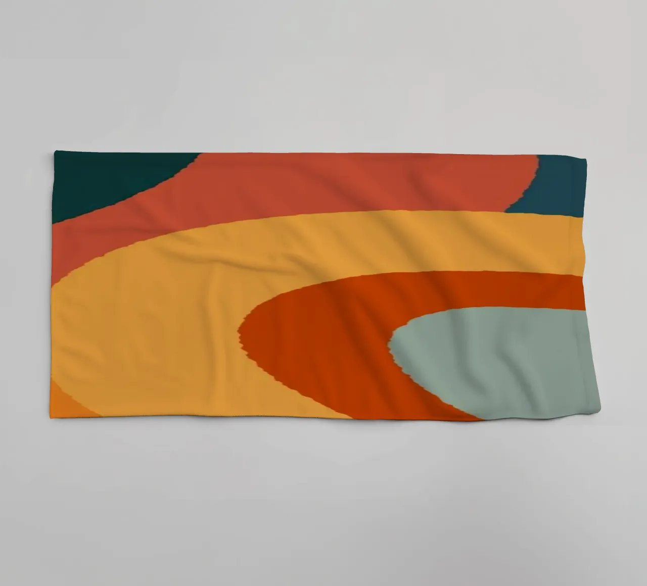 Linee ondulate retrò asciugamano da bagno da Wackapacka