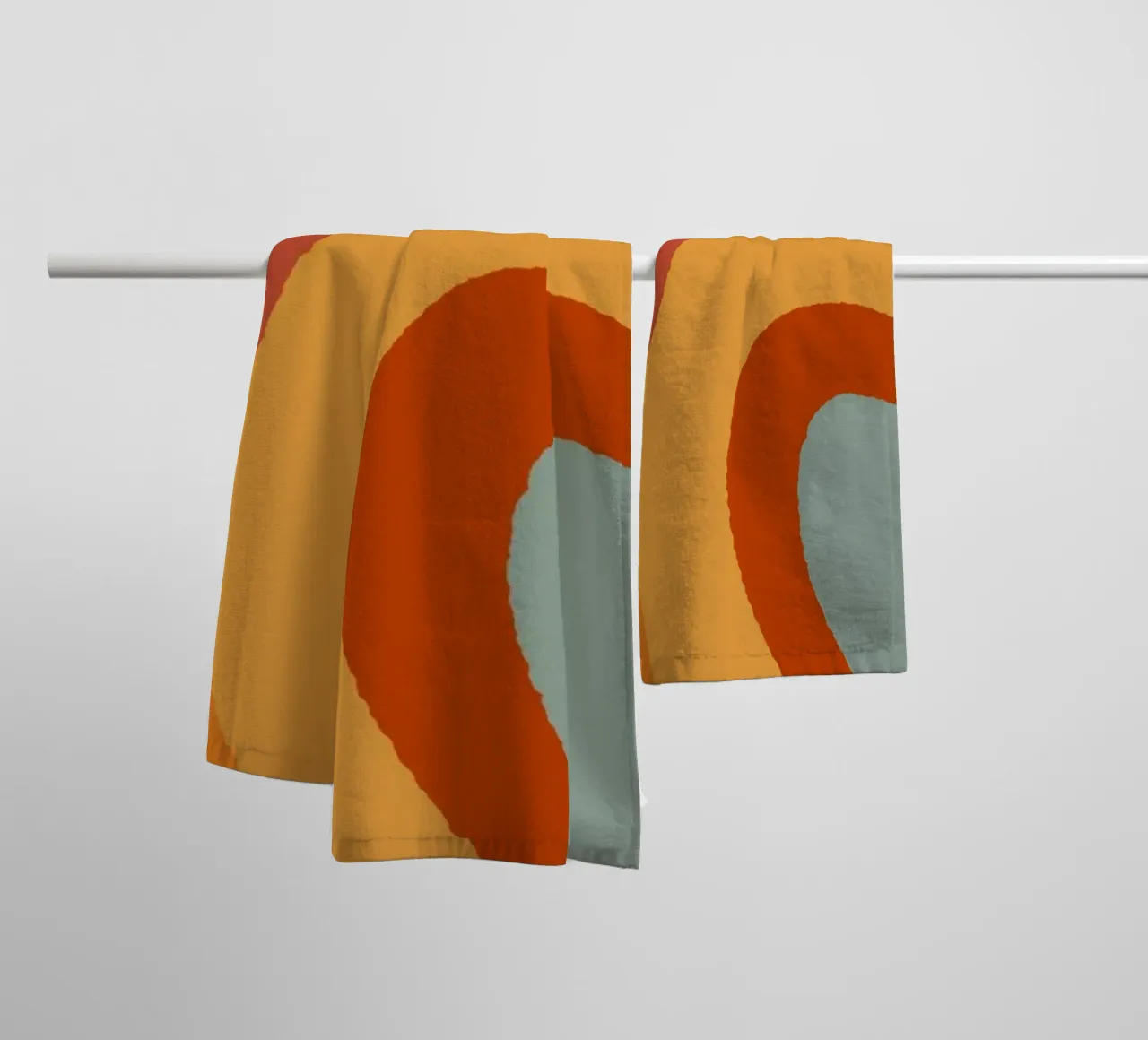 Linee ondulate retrò asciugamano da bagno da Wackapacka