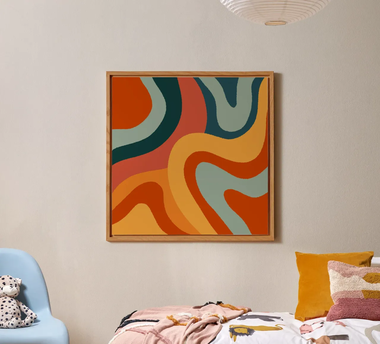 Linee ondulate retrò alluminio dibond da Wackapacka