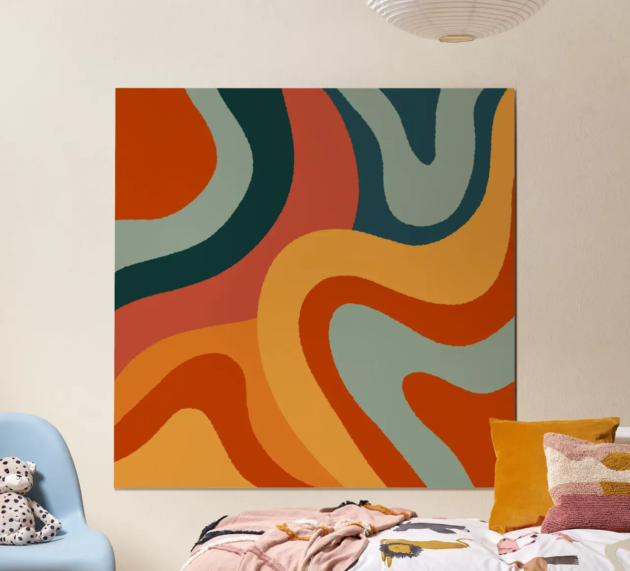 Linee ondulate retrò carta hahnemühle da Wackapacka