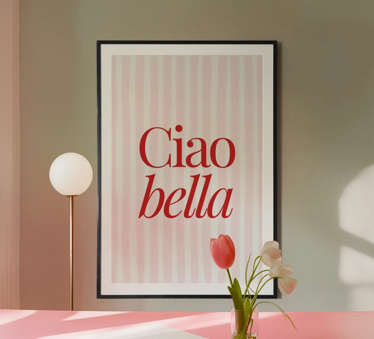 Ciao Bella, Italian Art poster da TheCocktailClub
